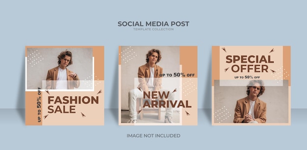 Nouveau modèle de publications instagram de conception d'arrivée