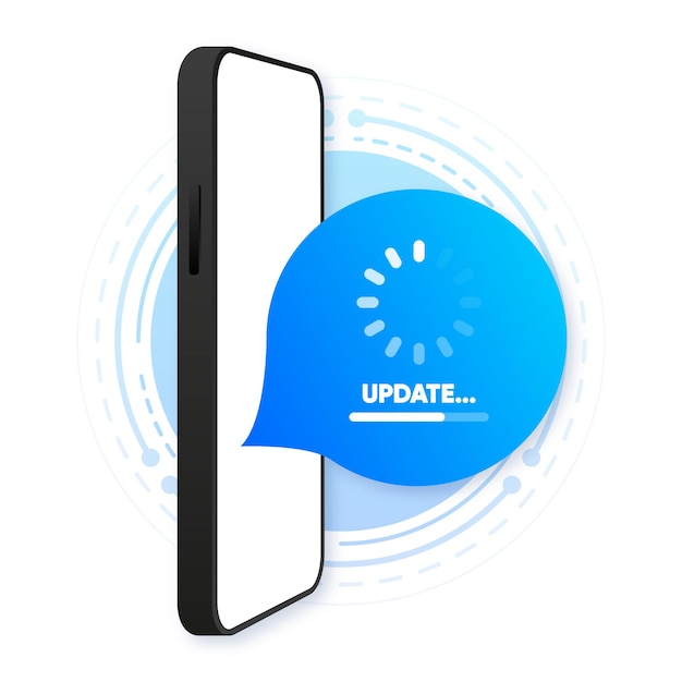 Nouveau Processus De Chargement De La Mise à Jour Du Système Concept De Mise à Jour De L'application Bannière Web De Mise à Jour Du Logiciel Système