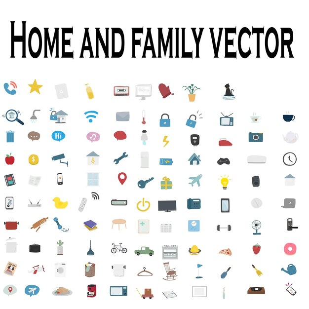 Nouveau vecteur du foyer et de la famille