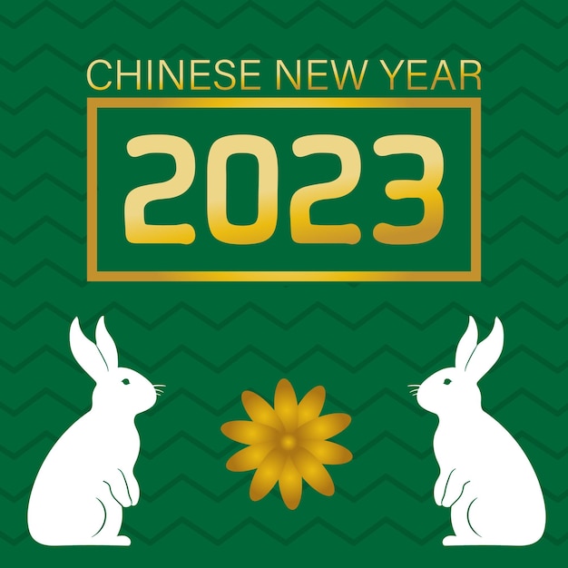 Nouvel An Chinois 2023 Avec Lapin, Poste De Souhaits Du Nouvel An, Nouvel An 2023