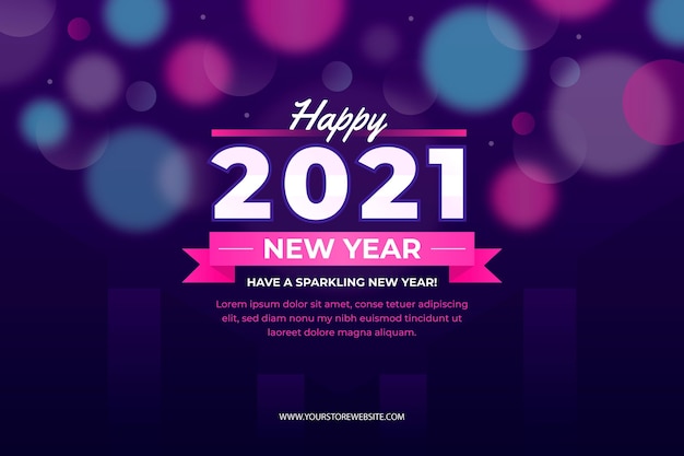 Nouvelle année 2021 floue