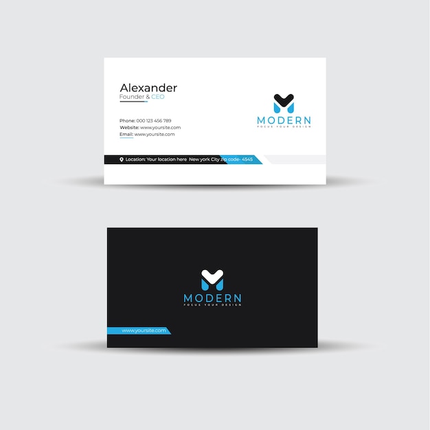 Une nouvelle carte de visite créative minimale et simple