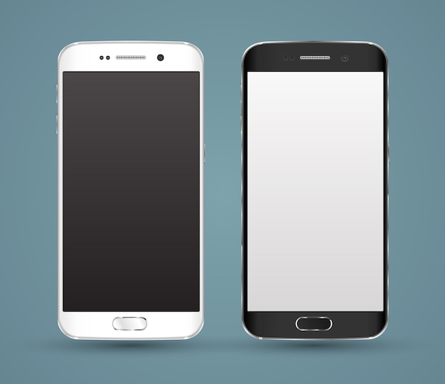 Nouvelle maquette réaliste de smartphones