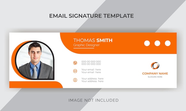Nouvelle mise en page gratuite du modèle de signature personnelle de courrier électronique et de pied de page de courriel