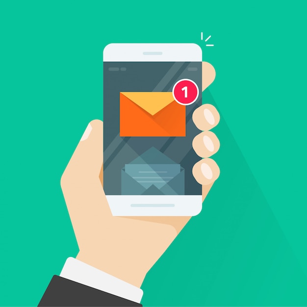 Nouvelle Notification De Message électronique Sur Un Téléphone Mobile