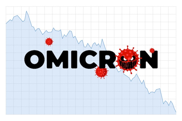 Vecteur nouvelle variante de coronavirus de la souche covid19 omicron éclosion et épidémie de virus corona muté