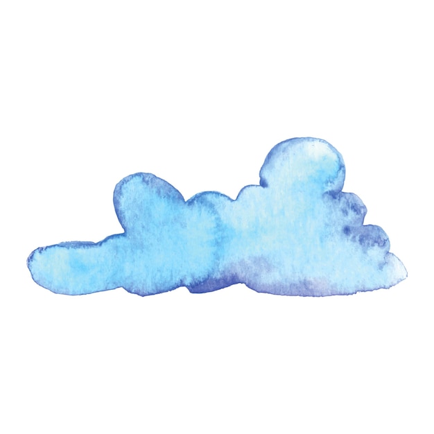 Vecteur nuage aquarelle bleu