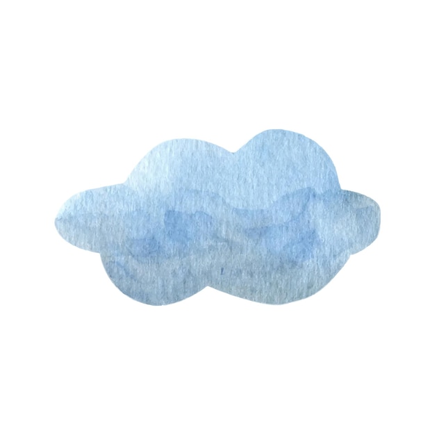 Nuage Bleu Clipart Illustration Aquarelle Dessinée à La Main