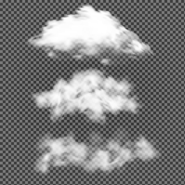 Nuage de ciel isolé. Vecteur réaliste