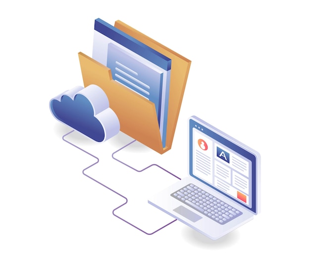 Nuage de données de courrier électronique de l'ordinateur serveur