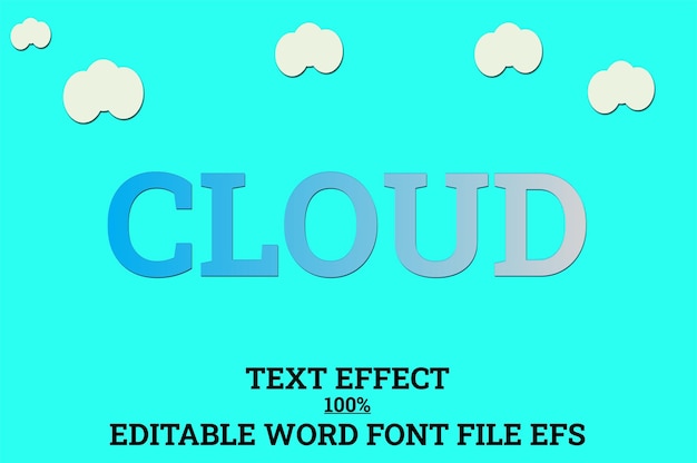 Vecteur nuage d'effet de texte