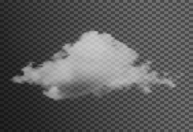 Le nuage isolé sur une illustration de fond transparente