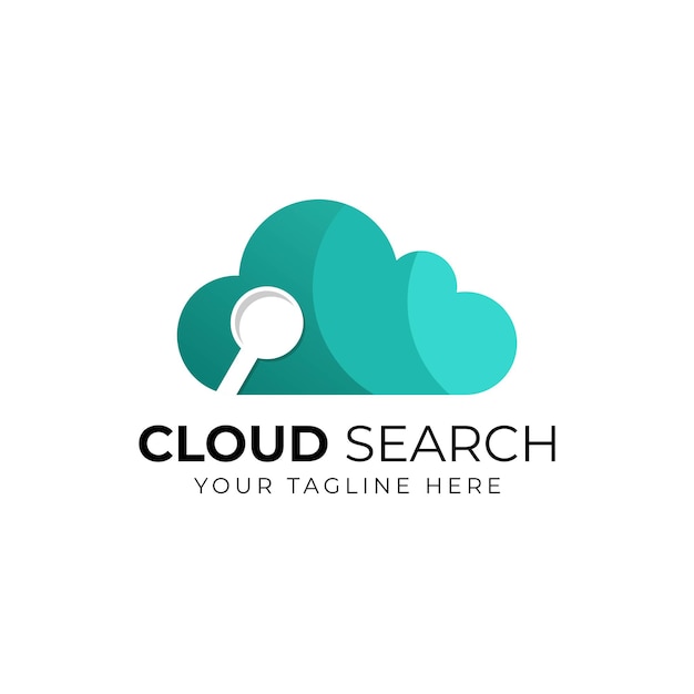 Nuage De Recherche Logo Nuage Et Vecteur De Logo Loupe