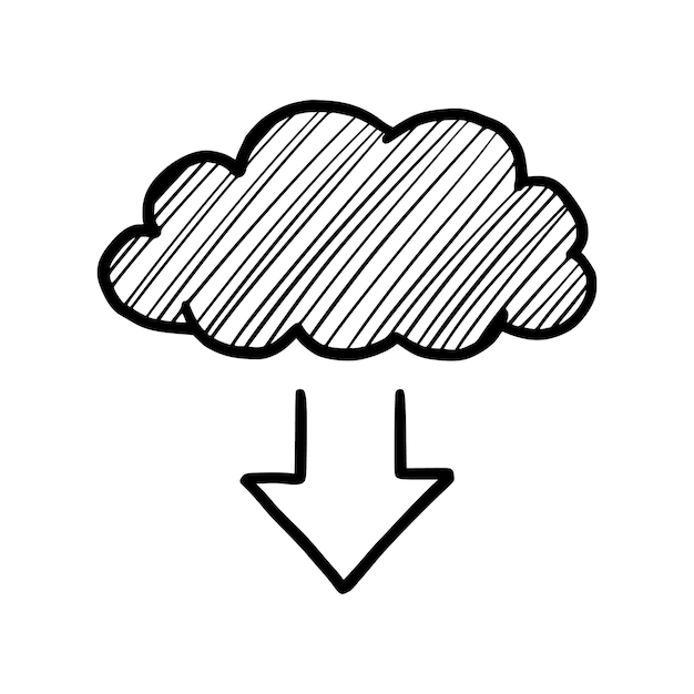 Nuage De Téléchargement De Serveur De Données Doodle