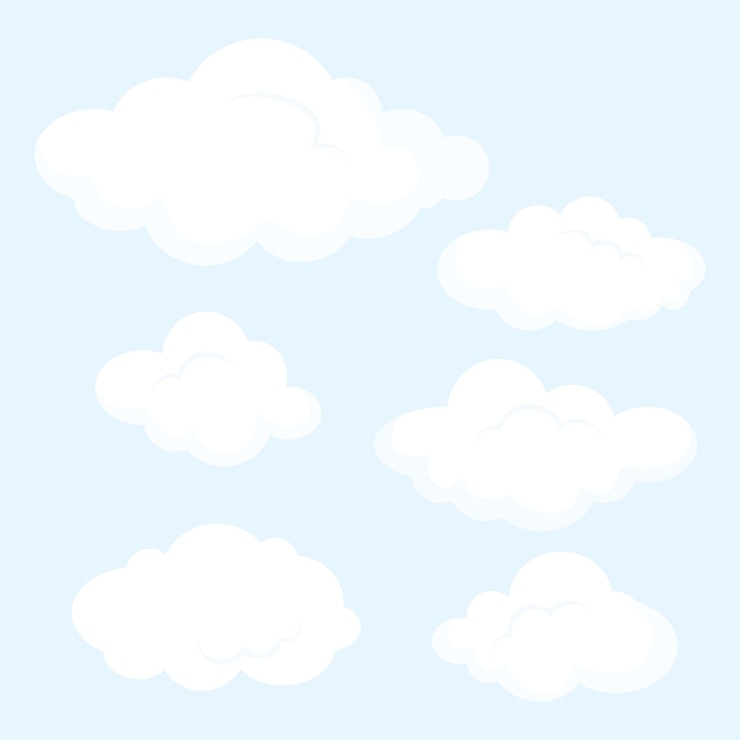 Vecteur des nuages blancs