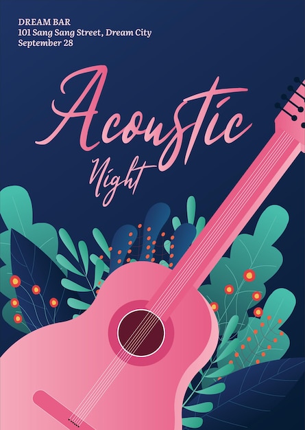 Vecteur nuit acoustique poster