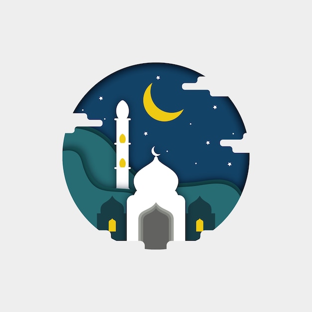 Vecteur nuit du ramadhan