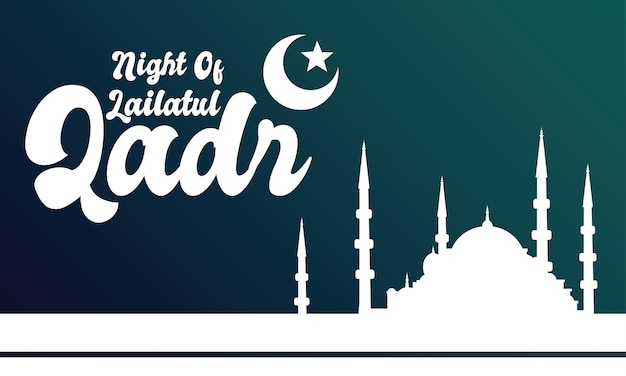 Nuit De Fond De Vecteur Lailatul Qadr