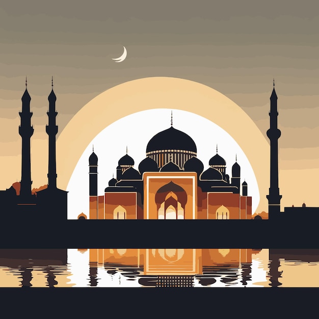 La nuit de Ramadan est une illustration vectorielle.