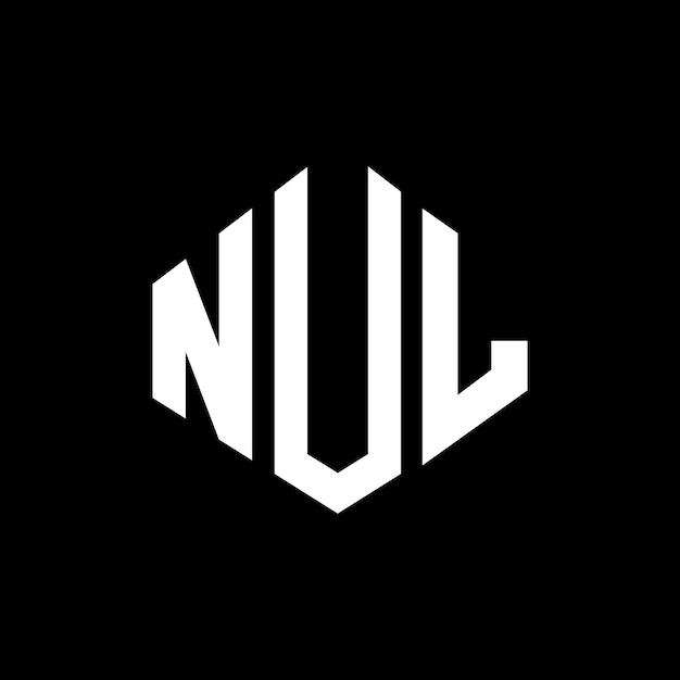 Nul Design De Logo De Lettre Avec Forme De Polygone Nul Conception De Logo En Forme De Polygon Et De Cube Nul Modèle De Logo Vectoriel Hexagonal Couleurs Blanches Et Noires Nul Monogramme Logo D'entreprise Et Immobilier