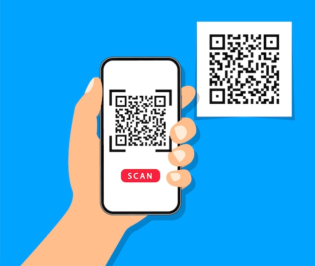 Numérisation du code QR vers le code QR du smartphone pour le paiement