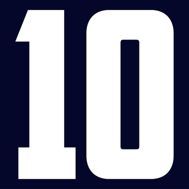 Le numéro 10 du maillot, le panneau sportif.
