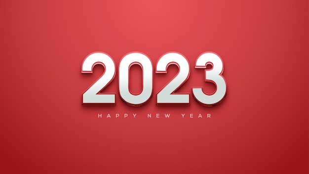 Numéro De Bonne Année 2023 3d Simple Et Propre