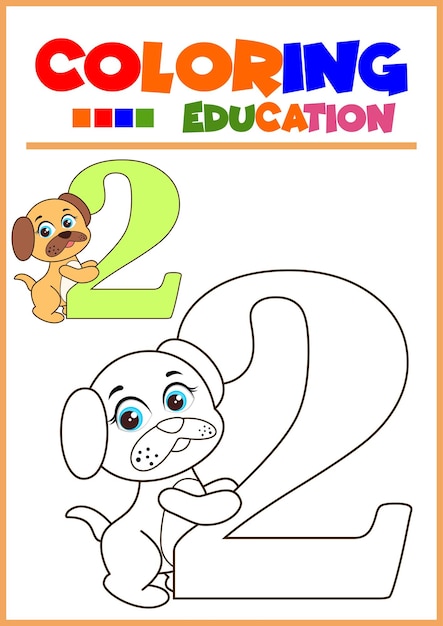 Numéro De Coloriage Pour L'apprentissage Des Enfants