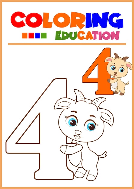 Numéro De Coloriage Pour L'apprentissage Des Enfants