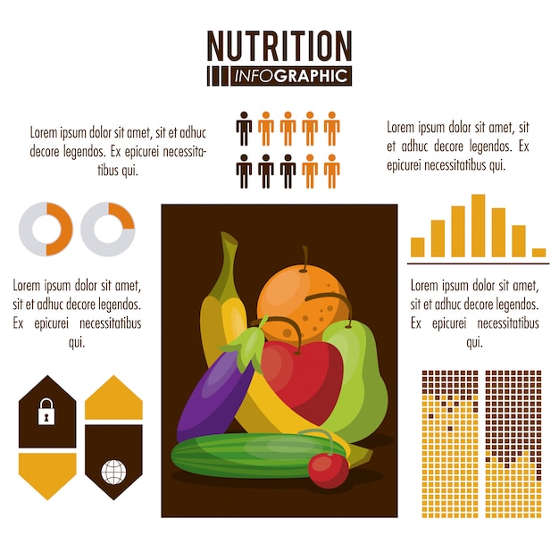 Vecteur nutrition et infographie alimentaire