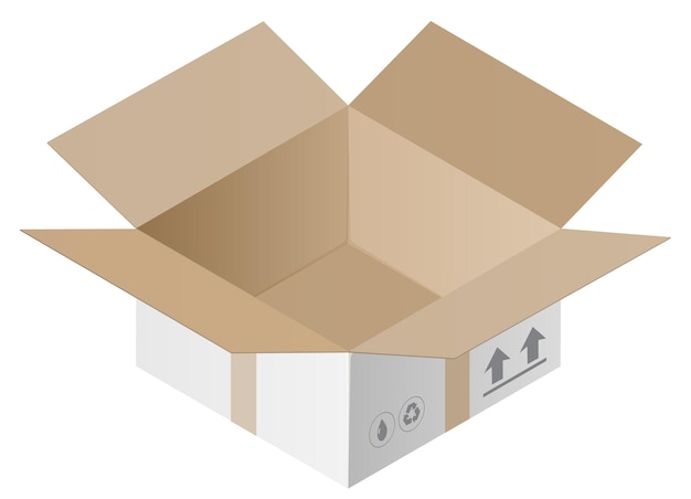 Objet d'emballage d'une boîte à cadeaux isométrique 3D