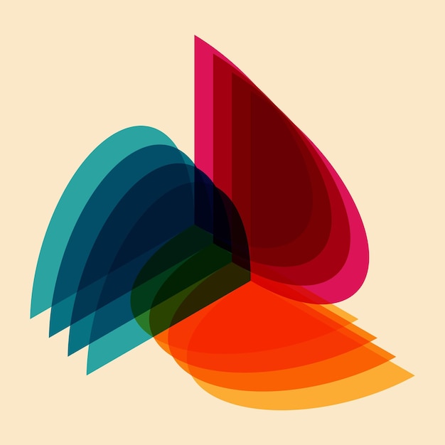 Objet géométrique avec effet d'impression riso Élément graphique vectoriel