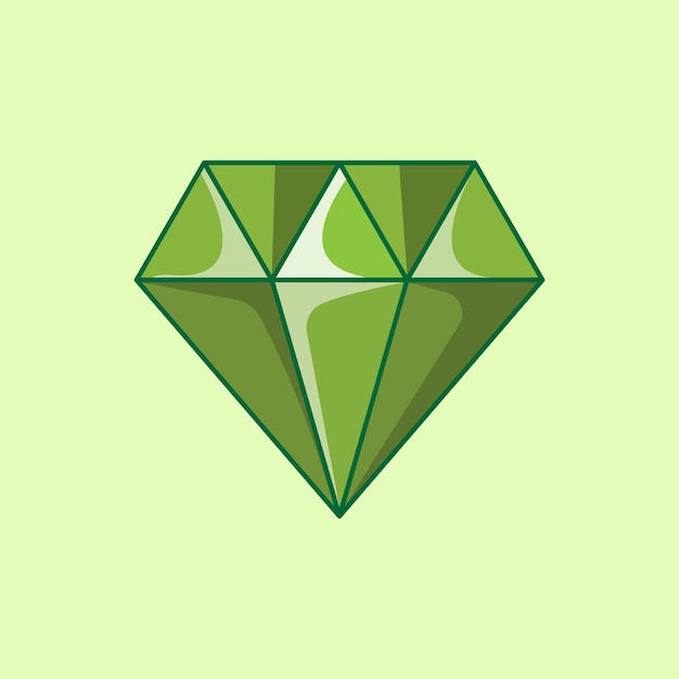 Vecteur objet de jeu diamant vert