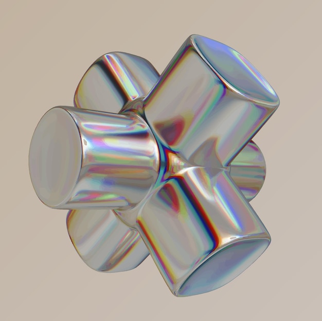 un objet métallique avec une fleur d'argent dessus