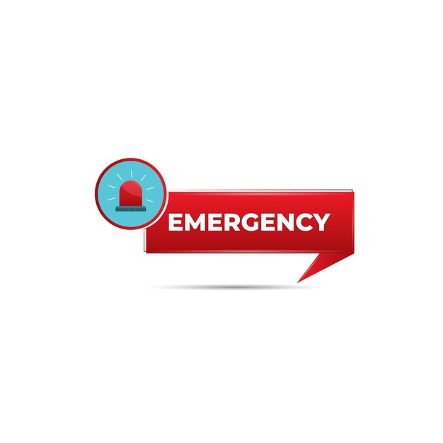 Un objet rouge avec un ruban rouge qui dit urgence dessus.