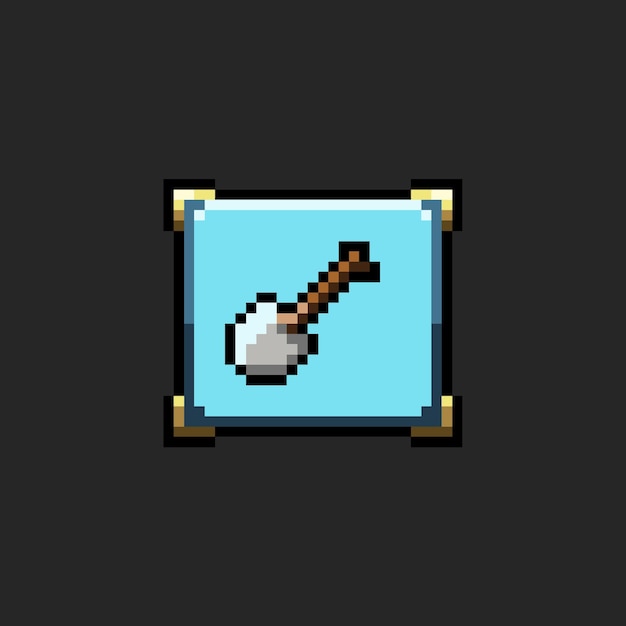 objet de RPG d'art de pixel dans le badge