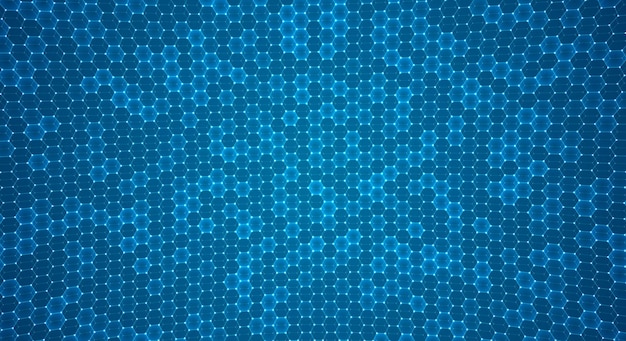 Objet vectoriel 3d d'une grille hexagonale avec des points de conception élégante