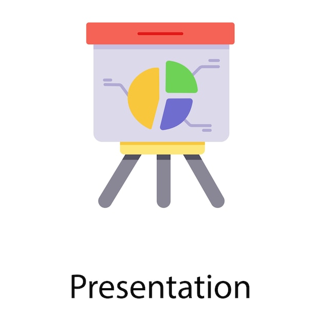 Obtenir une icône plate de présentation