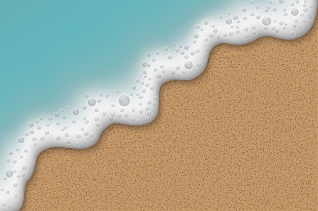 Vecteur océan ou mer sable de plage