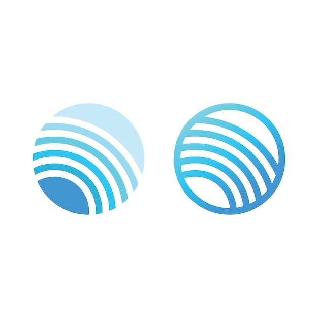 Ocean Wave Logo Template Vector Ocean Création De Logo Simple Et Moderne