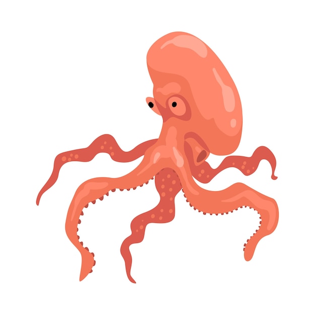 Octopus élément De Vie Marine Illustration Vectorielle D'un Animal De La Mer Ou De L'océan