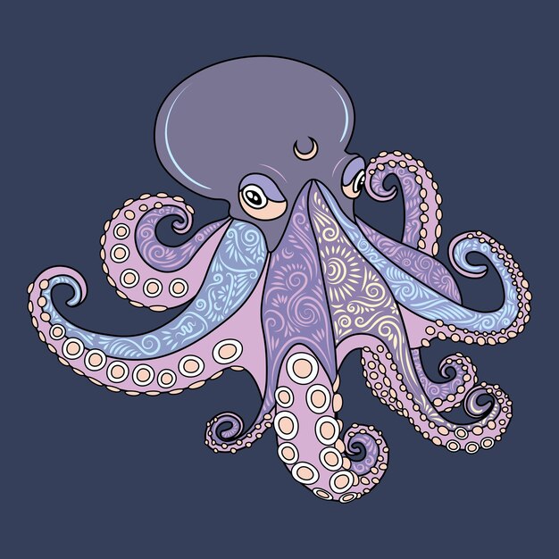 Vecteur octopus_illustration_magic_colorful_vector