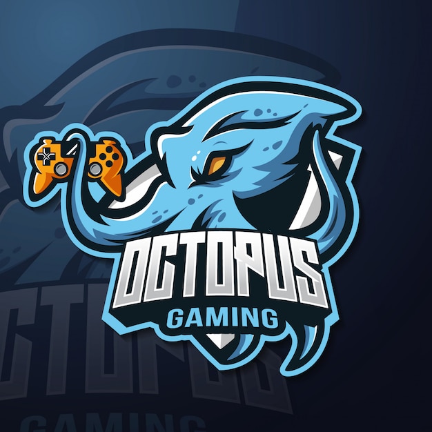 Octopus Mascotte Esport Logo Gaming