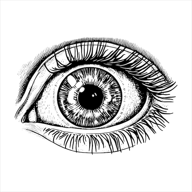 Oeil dessiné à la main