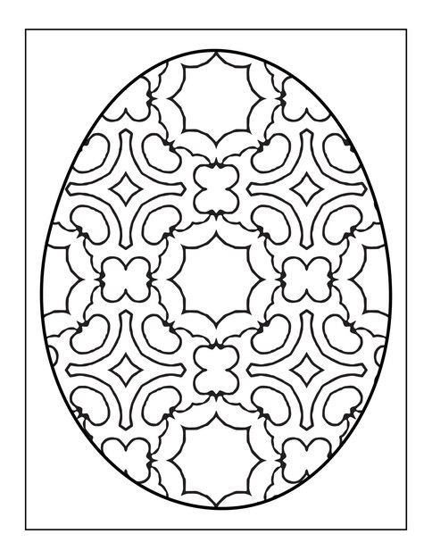 Oeuf De Pâques Complexe Coloriage Page Ester Jour Oeuf Mandala Fleur Adulte Livre De Coloriage