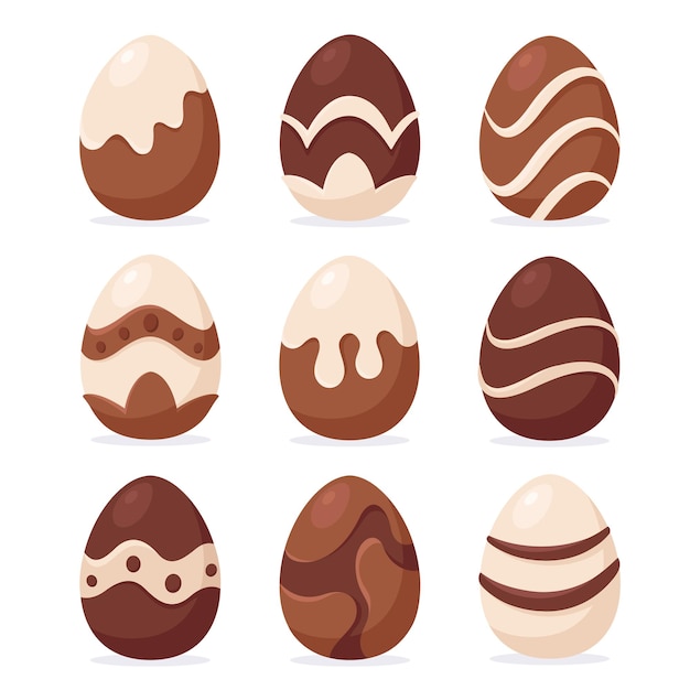 Oeufs de Pâques en chocolat. Bonbons de Pâques