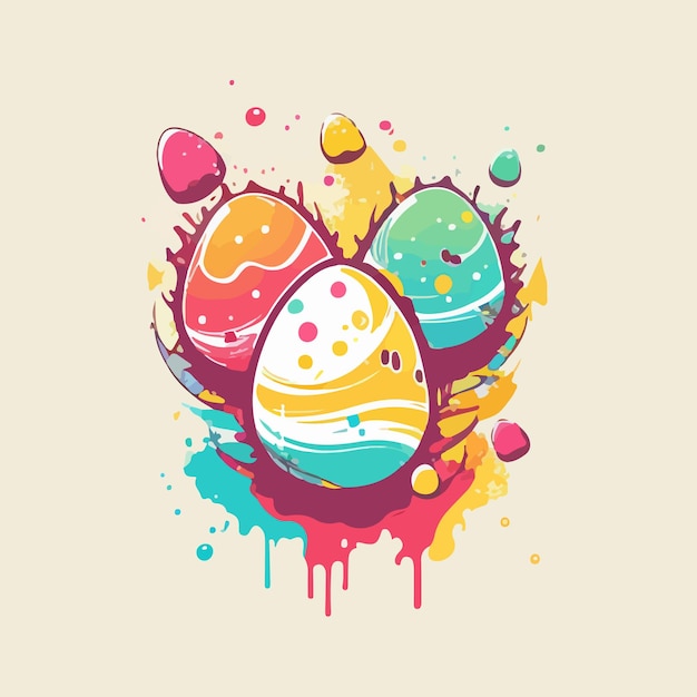 Oeufs De Pâques Illustration Vectorielle