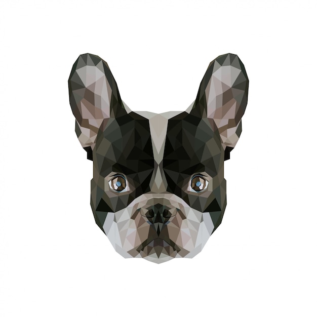 Vecteur oeuvre d'art chien low poly