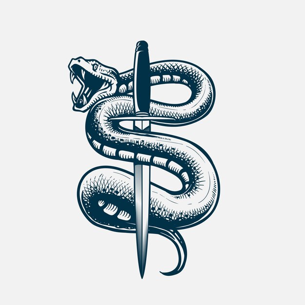 Vecteur Œuvre d'art de serpent pour