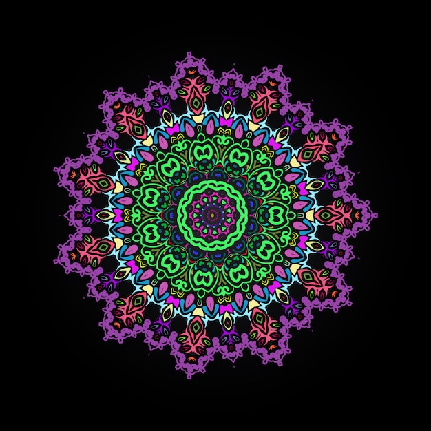 Oeuvre colorée de Mandala